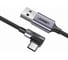 Кабель для зарядки и передачи данных Ugreen USBC Male 90L - USB A 2.0 Male, 3A, 0.5м, в оплетке, черный 50940 1