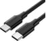 Кабель для зарядки и передачи данных Ugreen USBC 2.0 Male - USB C 2.0 Male, 3A, 0.5м, резиновое покрытие, черный 50996 1