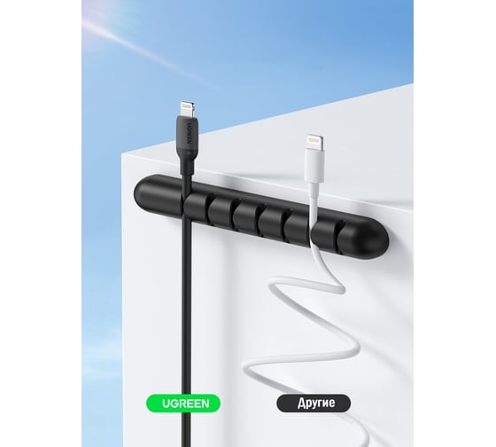 Кабель Ugreen USB C - Lightning, силиконовая оболочка, цвет черный, 1 м 20304