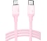 Кабель Ugreen USB C - Lightning, силиконовая оболочка, цвет розовый, 1 м 60625 1