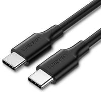 Кабель Ugreen USB 2.0 Type C - Type C, никелированное покрытие, цвет черный, 1 м 50997