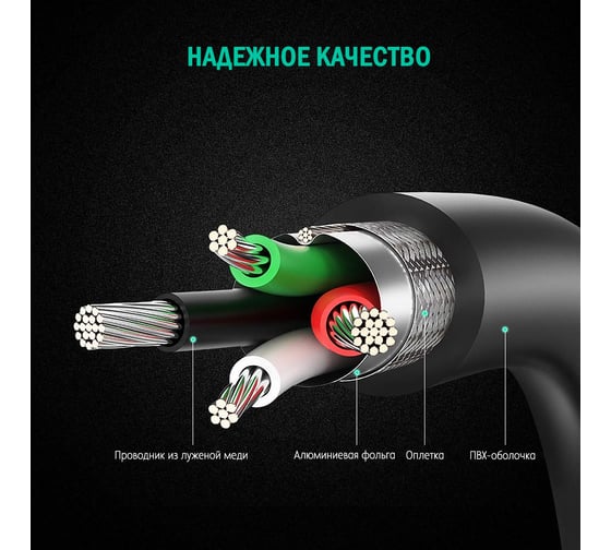 Кабель-адаптер Ugreen USB 2.0 A-DB9 RS-232, 3 м 20223