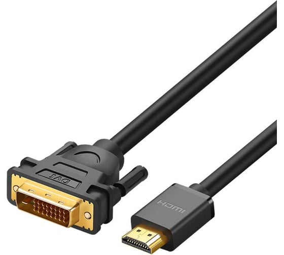 Кабель HDMI - DVI-D Ugreen 24+1, 30 AWG, OD 7,3 мм, 1080@60ц, 0,5 м 80838 1