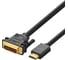 Кабель HDMI - DVI-D Ugreen 24+1, 30 AWG, OD 7,3 мм, 1080@60ц, 0,5 м 80838 1