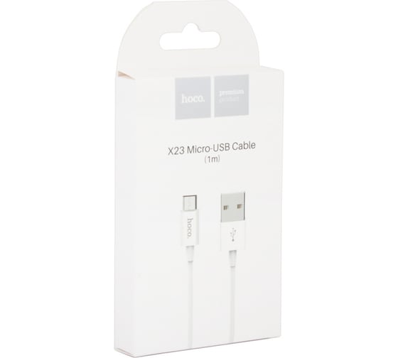 Usb кабель Hoco x23 skilled microusb, 2.4а, 1м, tpe, белый 0L-00040958