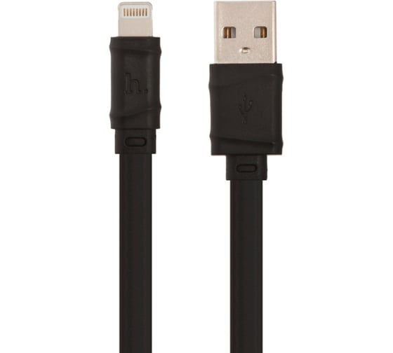 Usb кабель Hoco x5 bamboo lightning 8-pin, 1м, tpe, черный 0L-00040956