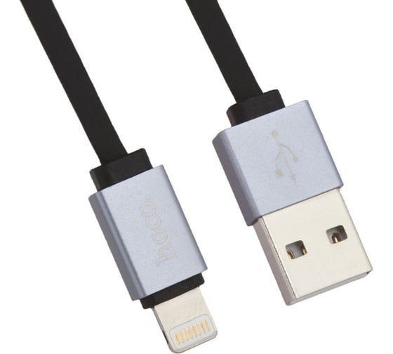 Usb кабель Hoco u33 retractable lightning 8-pin, рулетка, 0.9м, tpe (черный) 0L-00038964 1