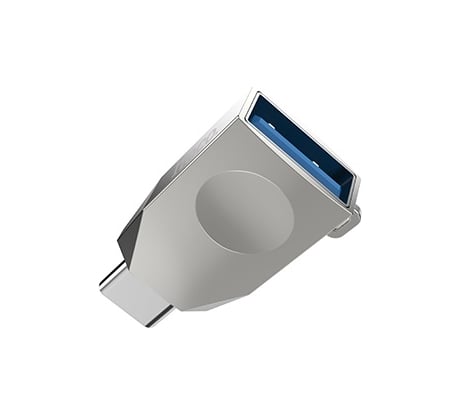 Otg адаптер Hoco ua9 type-c на usb (серый) 0L-00040867