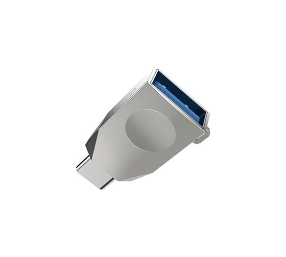 Otg адаптер Hoco ua9 type-c на usb (серый) 0L-00040867