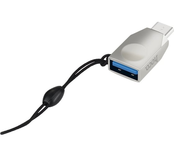 Otg адаптер Hoco ua9 type-c на usb (серый) 0L-00040867