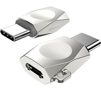 Otg aдаптер Hoco ua8 microusb на type-c (серый) 0L-00040868
