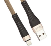 Usb кабель Hoco u39 slender lightning 8-pin, 2.4а, 1.2м, нейлон (золотой/черный) 0L-00038961