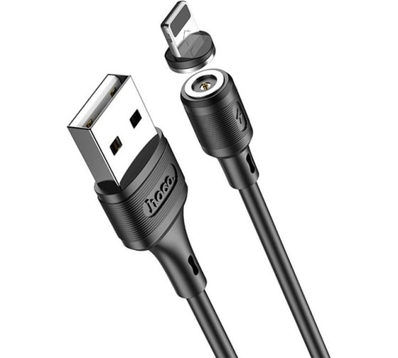 Usb кабель Hoco x52 sereno lightning 8-pin, 2.4а, магнитный, 1м, pvc, черный 0L-00049865 28112972