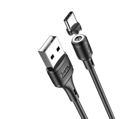 Usb кабель Hoco x52 sereno type-c, 3а, магнитный, 1м, pvc, черный 0L-00049867