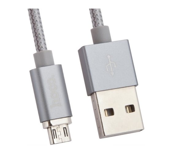 Usb кабель Hoco u40a magnetic adsorption microusb, магнитный, 1м, нейлон (серый) 0L-00039446