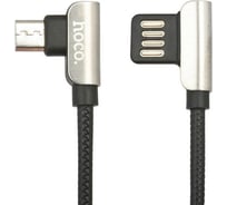 Usb кабель Hoco u42 exquisite stee microusb, 2.4а, 1.2м, нейлон (черный) 0L-00039752