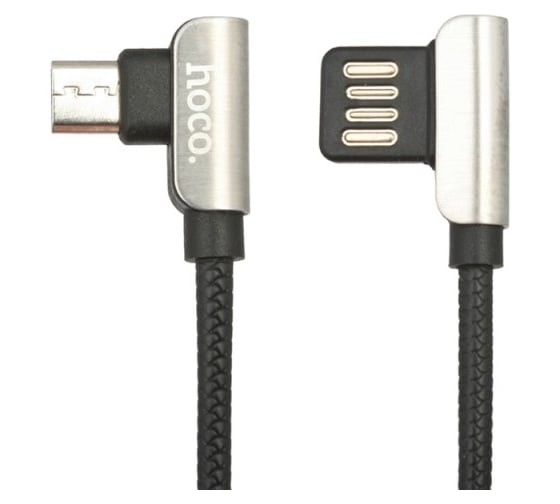Usb кабель Hoco u42 exquisite stee microusb, 2.4а, 1.2м, нейлон (черный) 0L-00039752