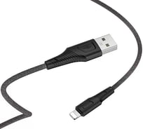 Usb кабель Hoco x58 airy lightning 8-pin, 2.4а, 1м, силикон, черный 0L-00053821