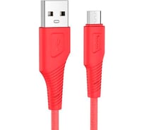 Usb кабель Hoco x58 airy microusb, 2.4а, 1м, силикон, красный 0L-00053824