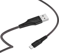 Usb кабель Hoco x58 airy microusb, 2.4а, 1м, силикон, черный 0L-00050607