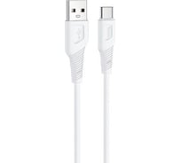 Usb кабель Hoco x58 airy type-c, 3а, 1м, силикон, белый 0L-00050609