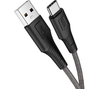 Usb кабель Hoco x58 airy type-c, 3а, 1м, силикон, черный 0L-00050608