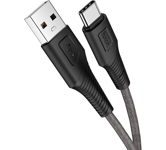 Usb кабель Hoco x58 airy type-c, 3а, 1м, силикон, черный 0L-00050608 1