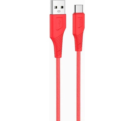 Usb кабель Hoco x58 airy type-c, 3а, 1м, силикон, красный 0L-00053825