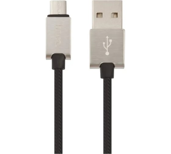 Usb кабель Hoco u49 refined steel microusb, 2.4а, 1.2м, tpe (черный) 0L-00041028 1