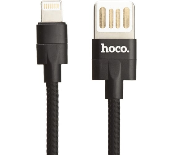 Usb кабель Hoco u55 outstanding lightning 8-pin, 2.4а, 1.2м, нейлон (черный) 0L-00043296 1