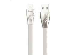 Usb кабель Hoco u57 twisting lightning 8-pin, 2.4а, 1.2м, tpe (белый) 0L-00043599
