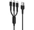 Usb кабель Borofone bx16 easy lightning 8-pin/microusb/type-c, 3в1, 1м, tpe, черный 0L-00044957 1