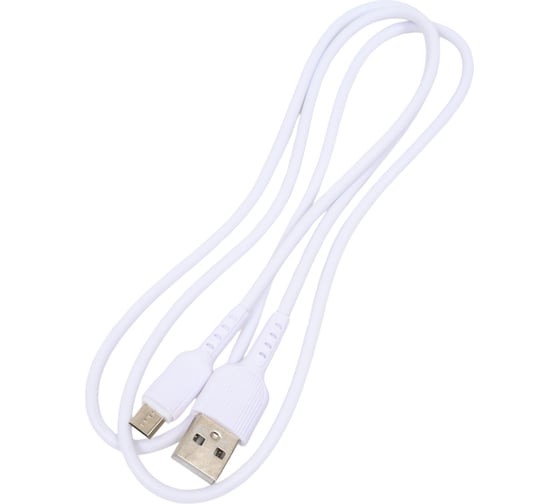 Usb кабель Borofone bx16 easy microusb, 1м, pvc, белый 0L-00043169