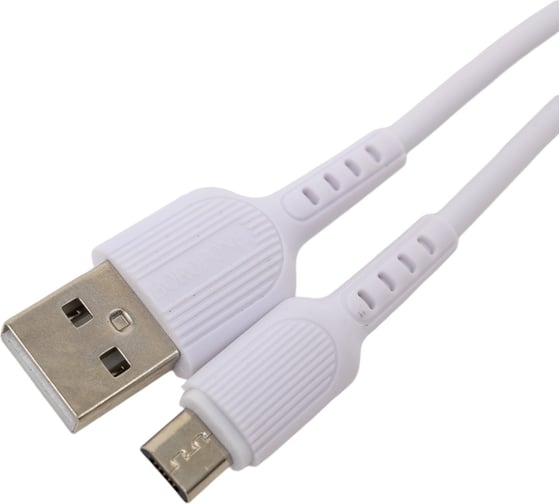 Usb кабель Borofone bx16 easy microusb, 1м, pvc, белый 0L-00043169
