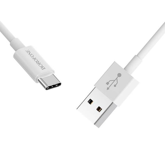Usb кабель Borofone bx16 easy type-c, 1м, pvc, белый 0L-00043171 1