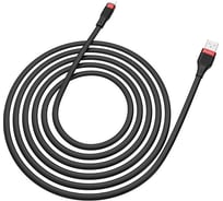 Usb кабель Hoco u72 forest lightning 8-pin, 2.4а, 1.2м, силикон (черный) 0L-00049339