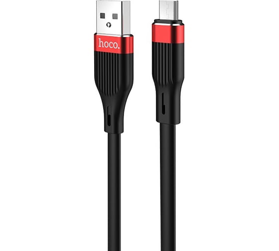 Usb кабель Hoco u72 forest microusb, 2.4а, 1.2м, силикон (черный) 0L-00049401 1