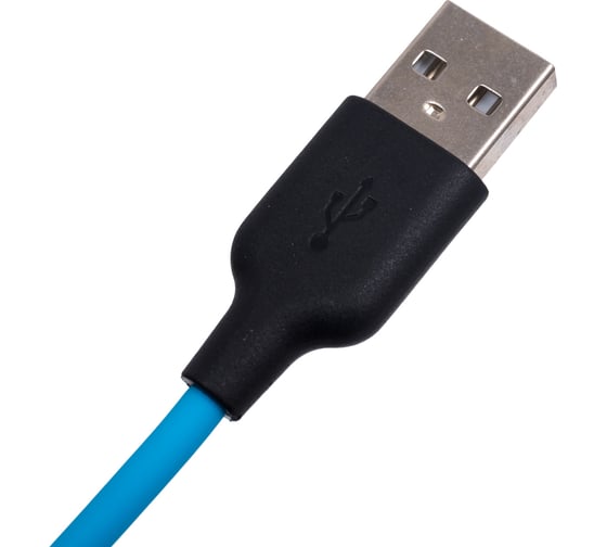 Кабель Hoco Usb x21 plus silicone microusb, 2.4а, 1м, силикон (синий/черный) 0L-00053833