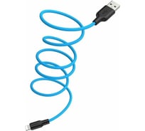Кабель Hoco Usb x21 plus silicone lightning 8-pin, 2.4а, 1м, силикон (синий/черный) 0L-00053830