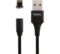 Usb кабель Hoco u76 fresh lightning 8-pin, 2.4а, магнитный, 1.2м, нейлон (черный) 0L-00045105