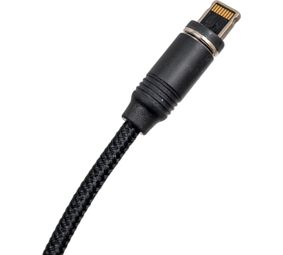 Usb кабель Hoco u76 fresh lightning 8-pin, 2.4а, магнитный, 1.2м, нейлон (черный) 0L-00045105