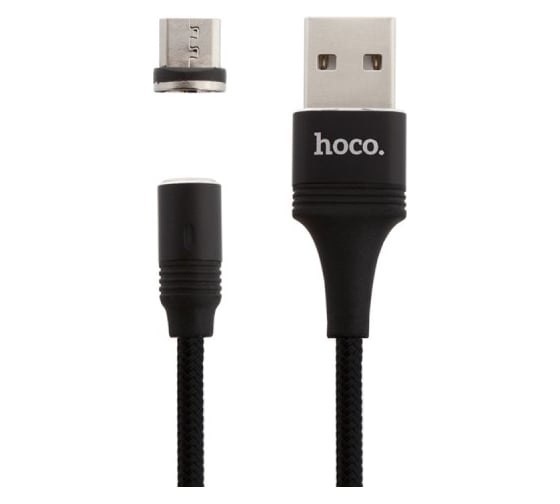 Usb кабель Hoco u76 fresh microusb, 2.4а, магнитный, 1.2м, нейлон (черный) 0L-00045106