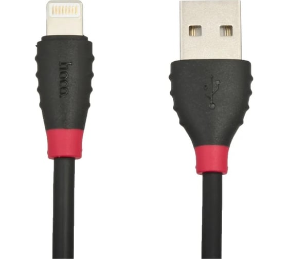 Кабель Hoco Usb x27 excellent lightning 8-pin, 2.4а, 1.2м, tpe (черный) 0L-00039743 1
