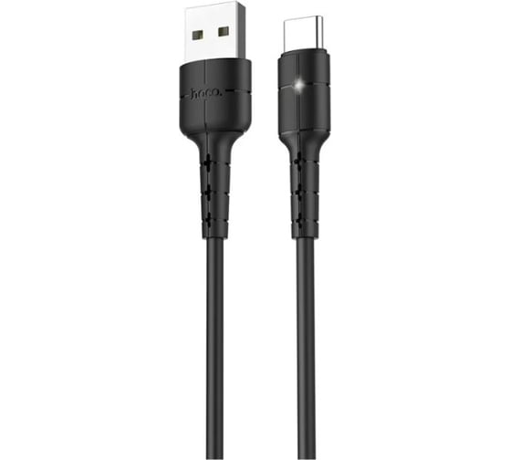 Кабель Hoco Usb x30 star type-c, led, 1.2м, tpe (черный) 0L-00042723 1