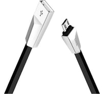 Кабель Hoco Usb x4 zinc alloy rhombus microusb, 2.4а, 1.2м, tpe (черный) 0L-00037538