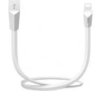 Кабель Hoco Usb x4 zinc alloy rhombus lightning 8-pin, 2.4а, 1.2м, tpe (белый) 0L-00037537
