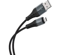 Кабель Hoco Usb x38 cool microusb, 2.4а, 1м, нейлон (черный) 0L-00043729