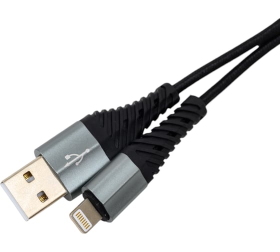 Кабель Hoco Usb x38 cool lightning 8-pin, 2.4а, 1м, нейлон (черный) 0L-00043728