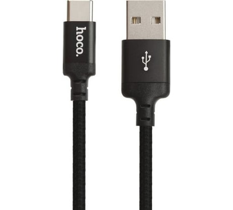 Usb кабель Hoco x14 times speed type-c, 2м, нейлон (черный) 0L-00044971