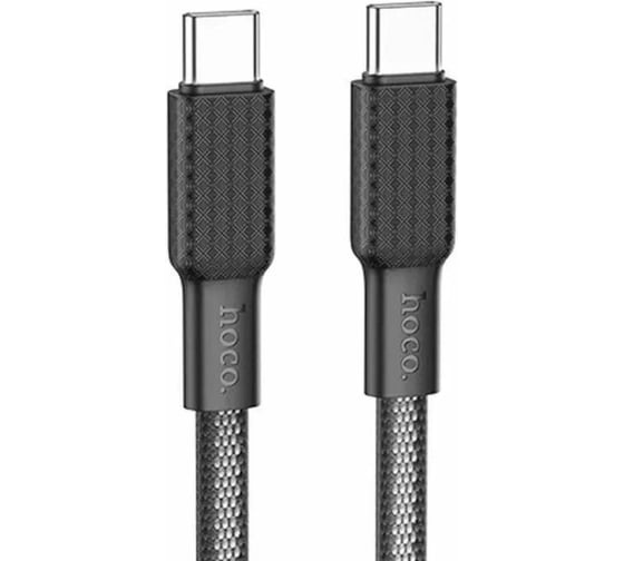 Кабель Usb-c Hoco x69 jaeger type-c, 3а, pd60w, 1м, нейлон (черный/белый) 0L-00054489 1